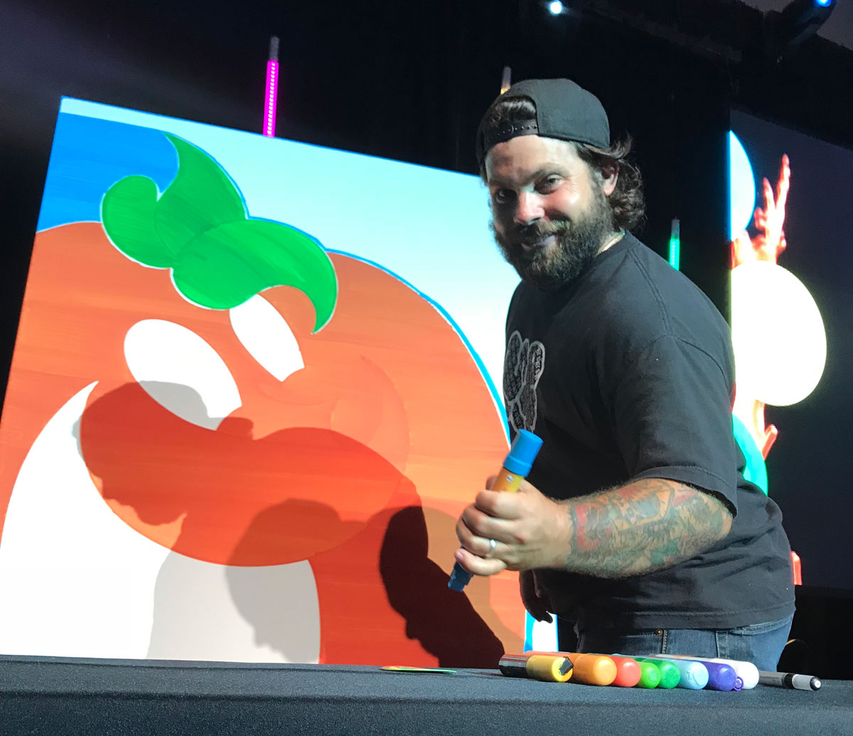 Artist Atomik at 2018 Orange Bowl Food and Wine Festival