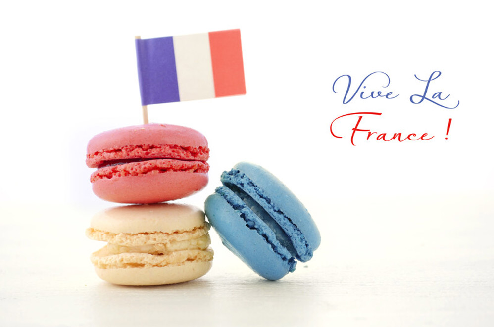 Bastille Day macarons