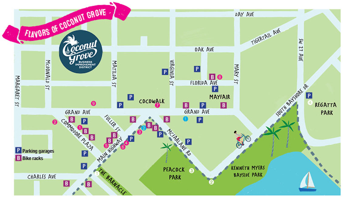 Map of Coconut Grove
