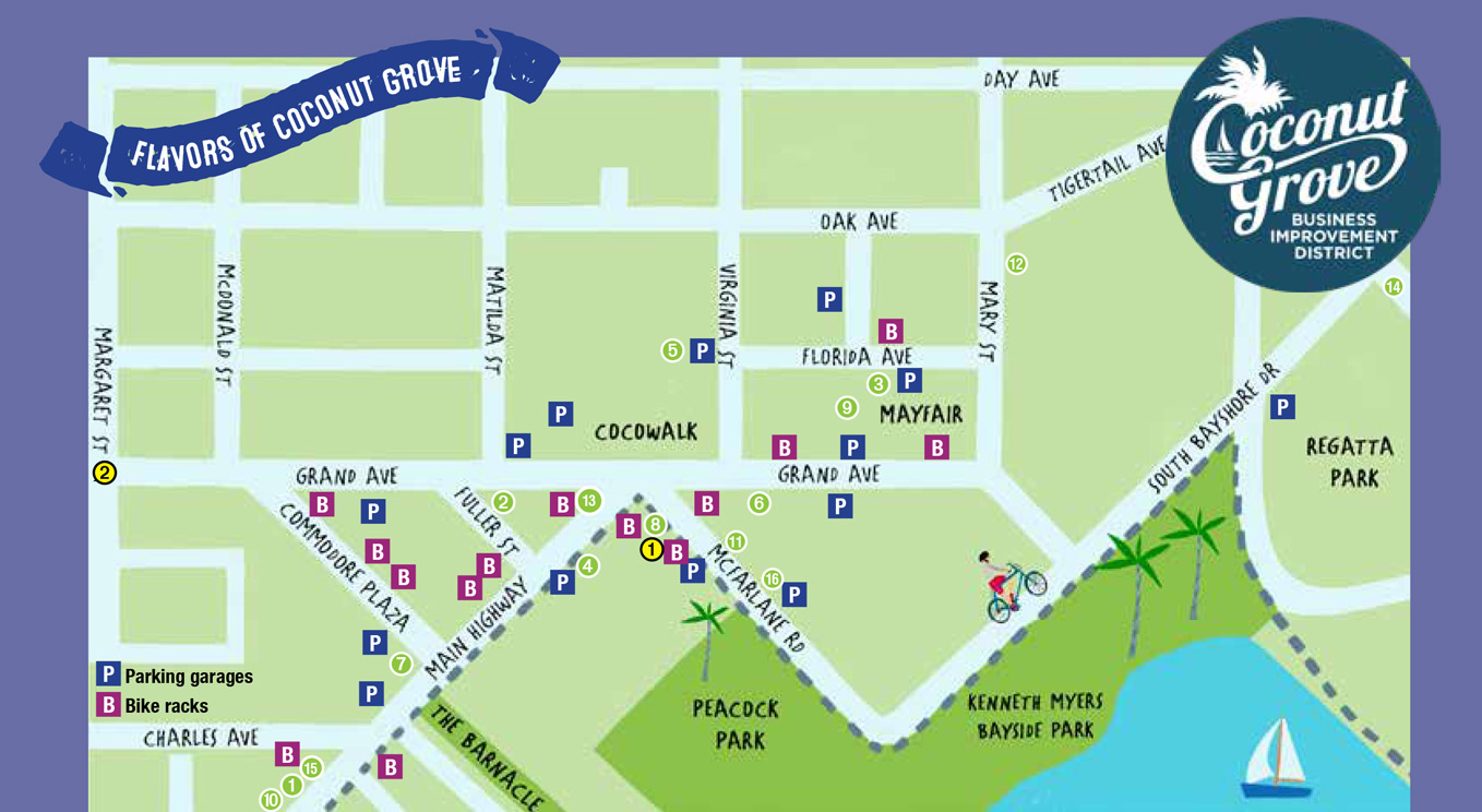 Coconut Grove Heritage Month map