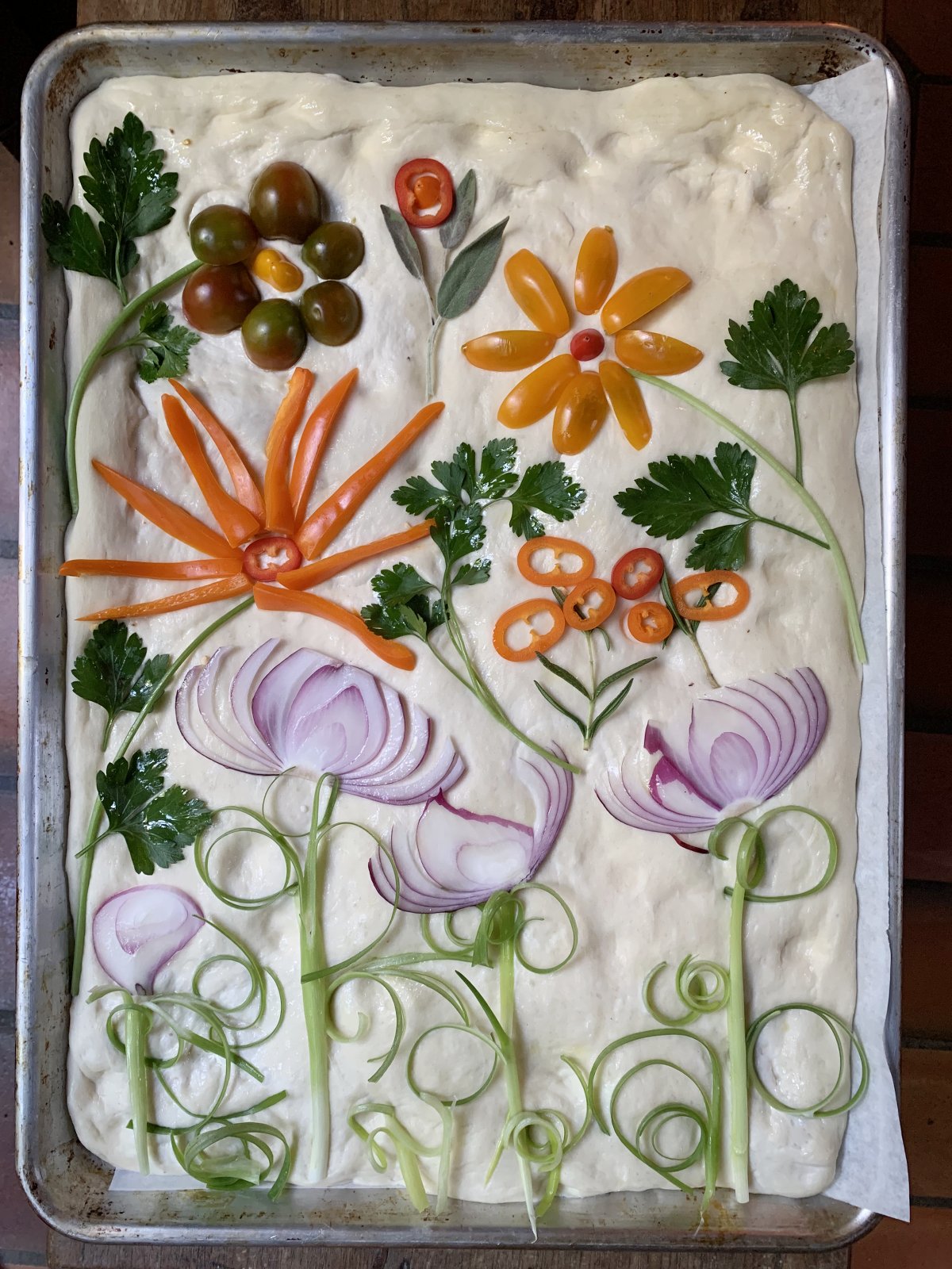 Veggie Bouquet Focaccia | Edible South Florida