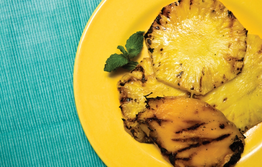 Grilled pineapple and mango