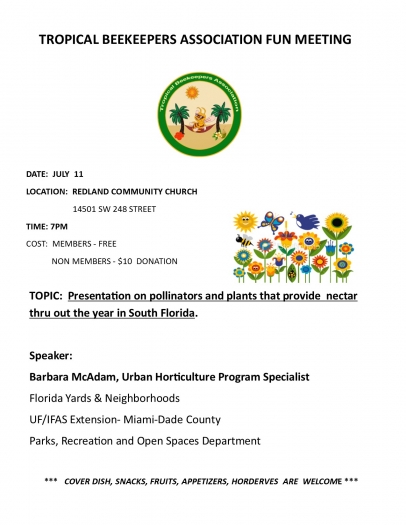 pollinators, Tropical Beekeepers Association, UF/IFAS
