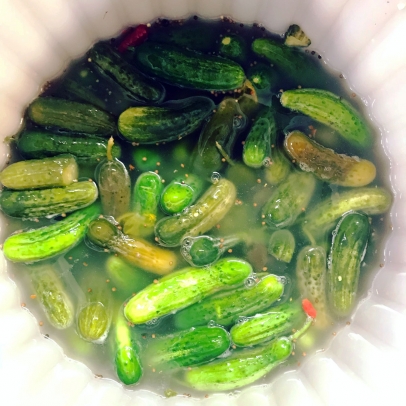 Half-sour pickles at Festival Marketplace
