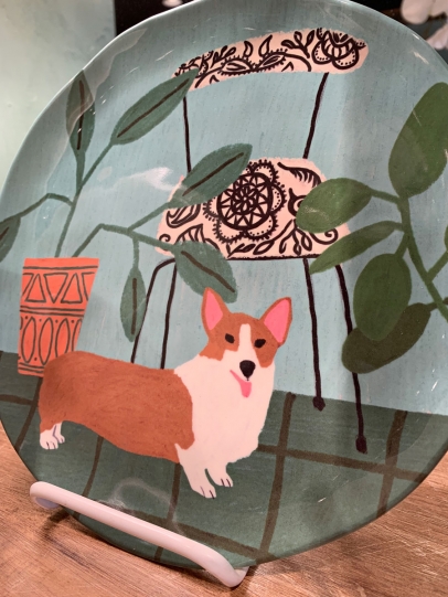 Corgi plate from Isabel