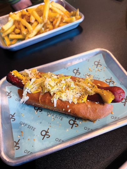 Hot dog at Off Site Miami