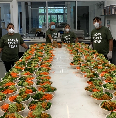 Meals for healthcare workers from The Sacred Space (story below)