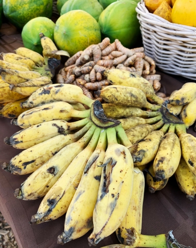 Tropical fruits at the farmers market