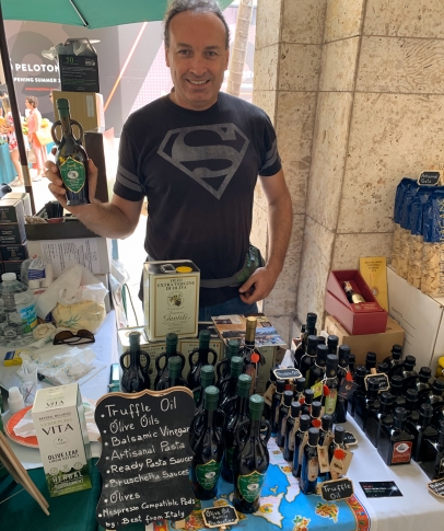 Olive oil vendor at Merrick Park