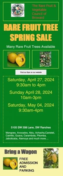 Spring Plant Sale at Rare Fruit and Vegetable Council of Broward