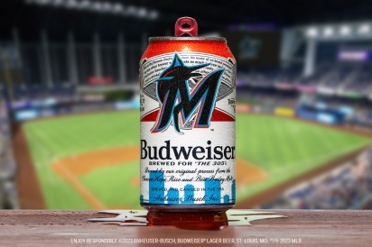 Miami Marlins can from Budweiser