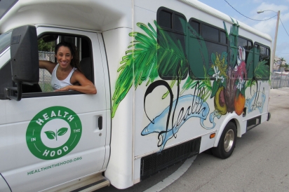 Asha Loring and the new mobile vegetable truck