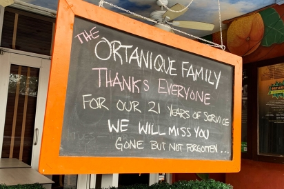 Sign at Ortanique