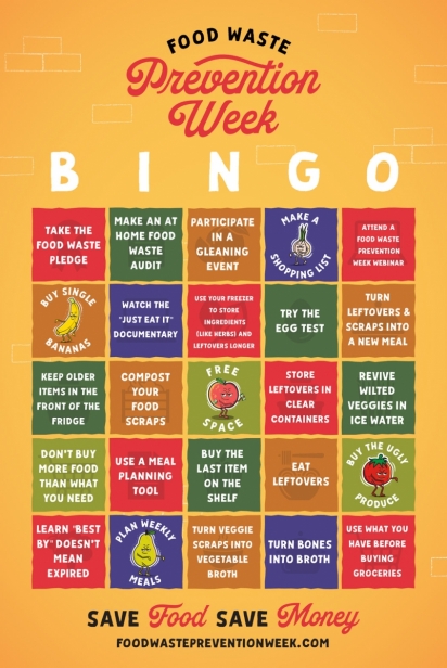 Food Waste Prevention Kit Bingo Card