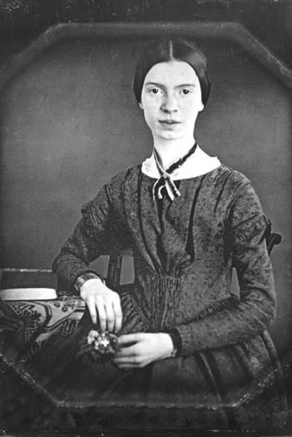 Daguerreotype of the poet Emily Dickinson, taken circa 1848