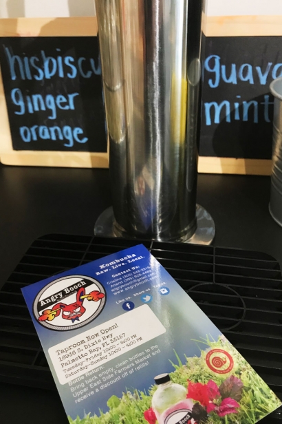 Angry Booch kombucha is on tap