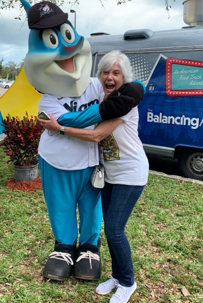 Billy the Marlin, with Pat Mackin, made a surprise appearance 
