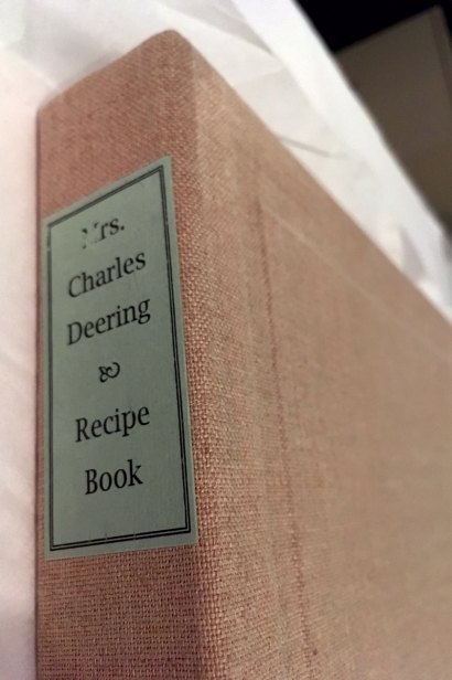 Mrs. Charles Deering's cookbook