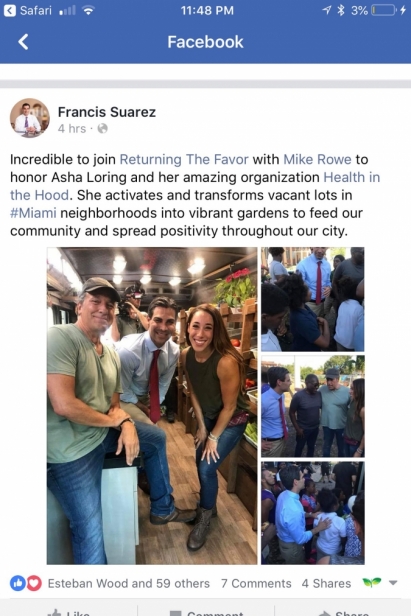 Miami mayor Francis Suarez on the scene 