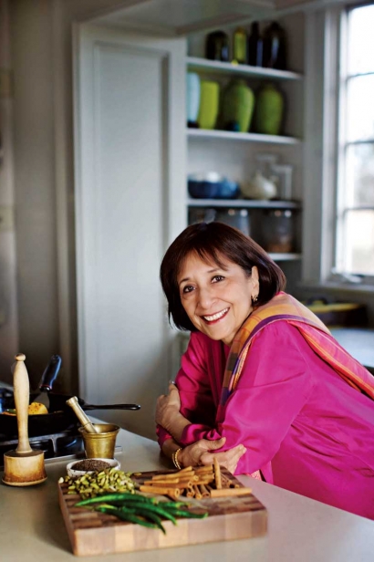 Prolific cookbook author and actress Madhur Jaffrey