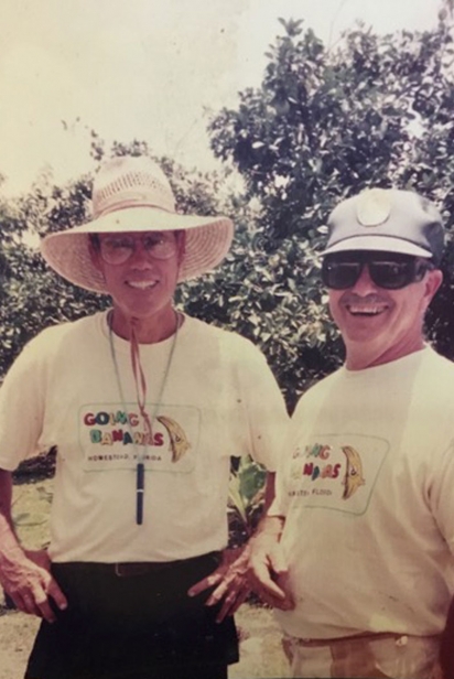 Chafin and Lessard in 1994 at one of the festival at Fruit and Spice Park. 