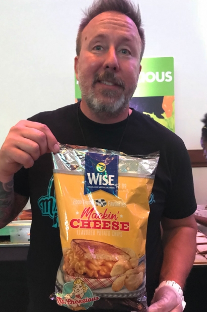 Brian Mullins and the special Wise Mackin' Cheese potato chips