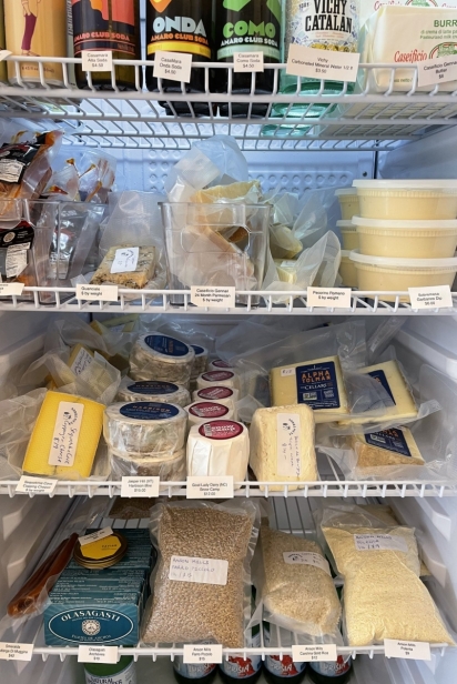 Some of Sobremesa’s collection of cheeses