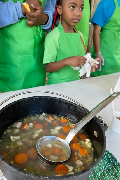 These scouts made carrot stew and cornbread.