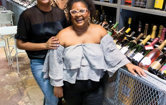 Symran, Priya and Genesis at Wolfe’s Wine Shoppe in Coral Gables.