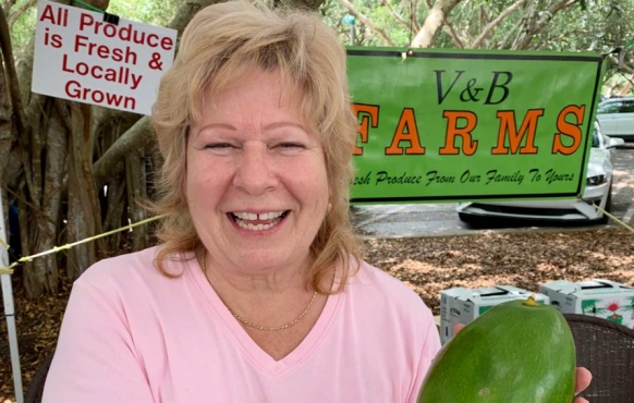 Pam Vick of V and B Farms