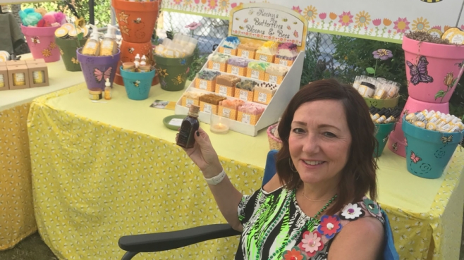 Reeny and her products at Pinecrest Gardens Farmers Market