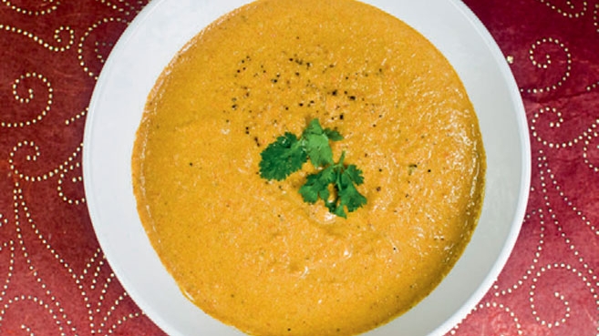 Roasted carrot and coconut soup