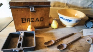 From the Emily Dickinson Museum in Amherst, MA: A glimpse into the kitchen at the Evergreens