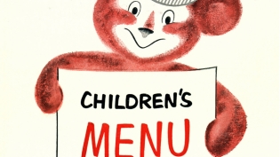 1962 train menu for kids