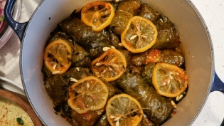 Chorizo dolmas from Golden Brown Delicious