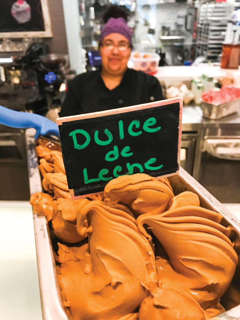 Dulce de leche frozen cream