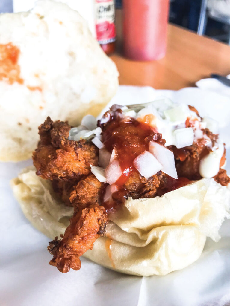 Shrimp sandwich at La Camaronera