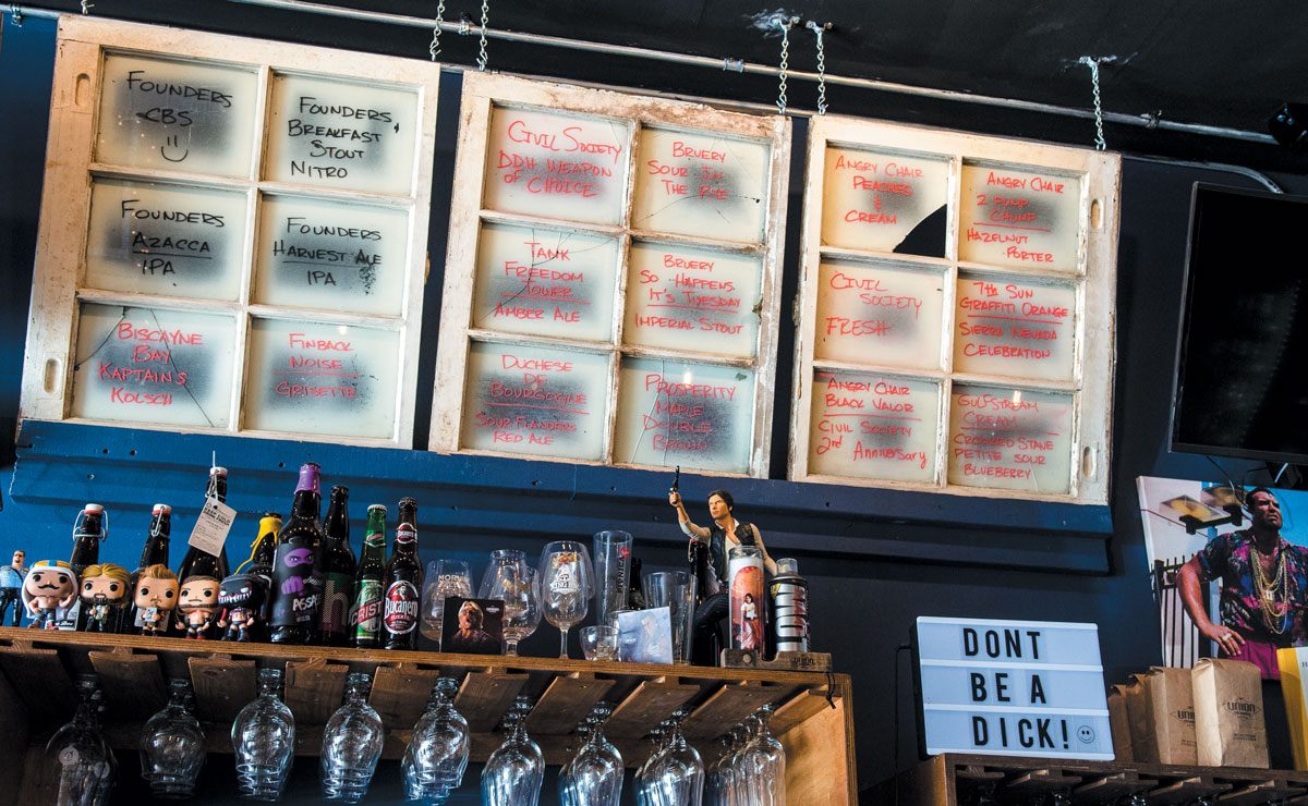 Beer lineup at Union Beer
