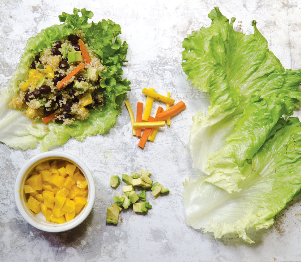 Black Bean Quinoa Lettuce Wraps
