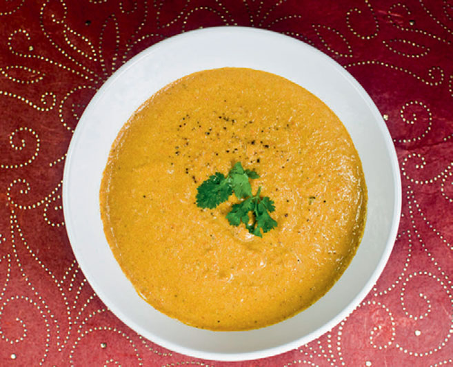 Roasted carrot and coconut soup