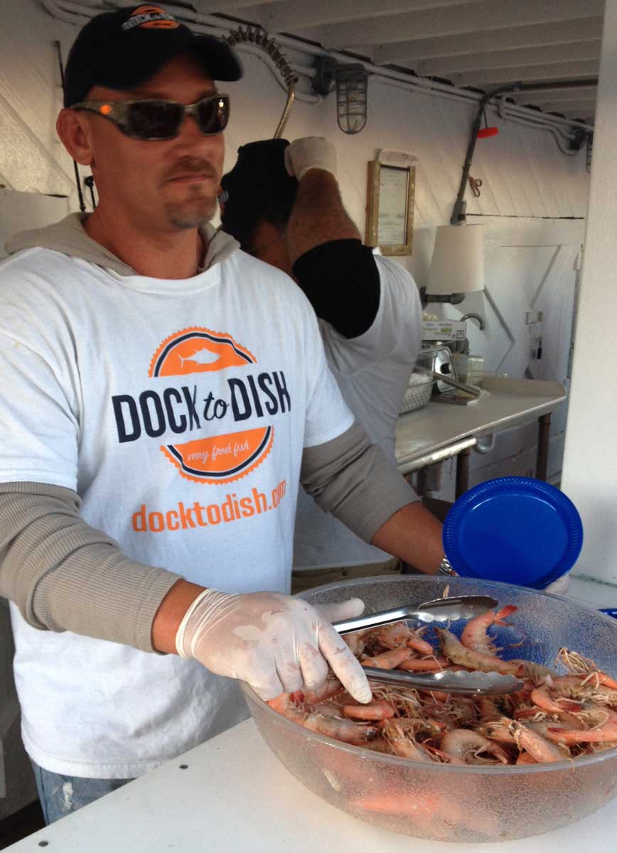 Fresh peel-and-eat Key West shrimp