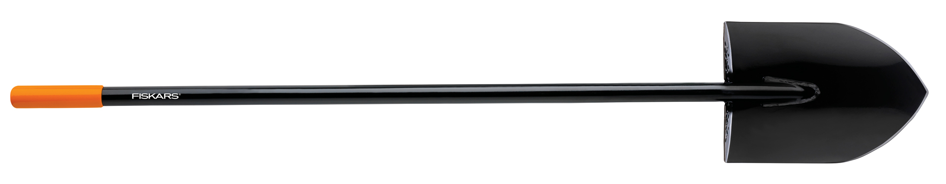 Long-handle steel digging shovel