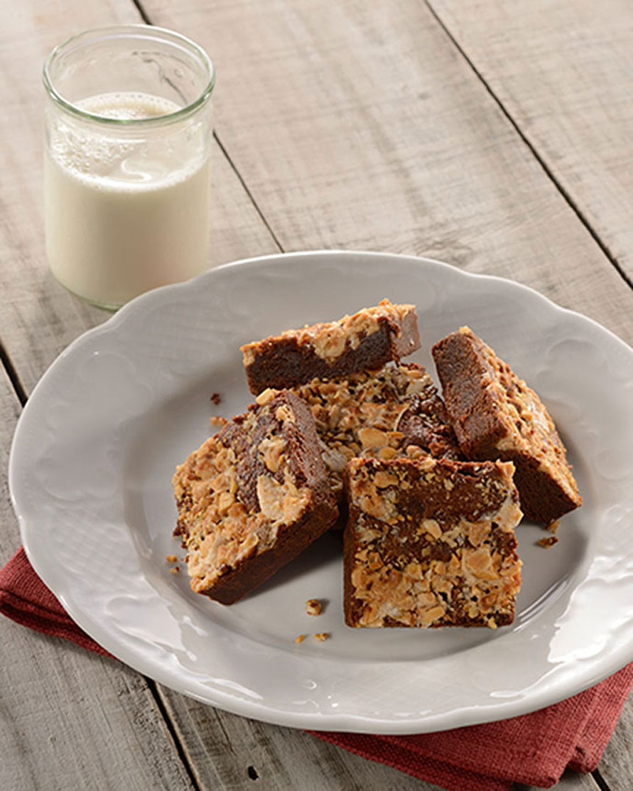 Turrón Studded Chilled Chocolate Brownies (Photo: Debi Harbin)