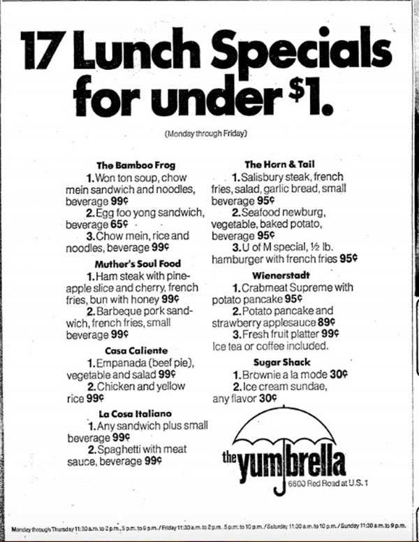 Old Yumbrella ad (archives)