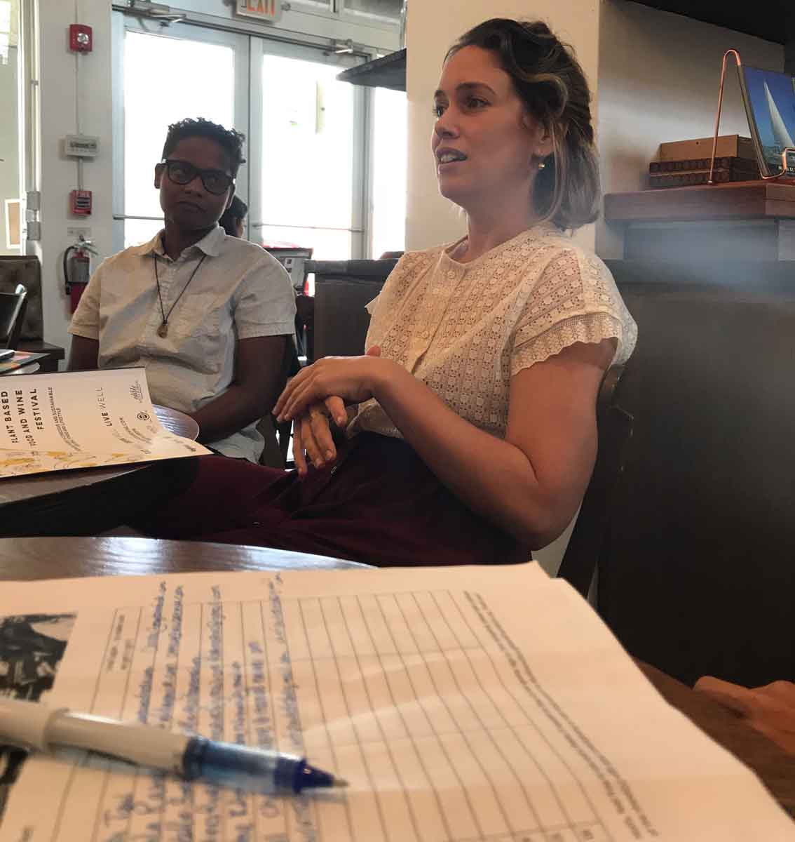 Camila Ramos of All Day (foreground) and Chantelle Sookram of Urban Oasis Project