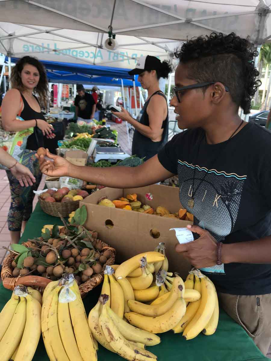 Chantelle Sookram at Arsht Center farmers market