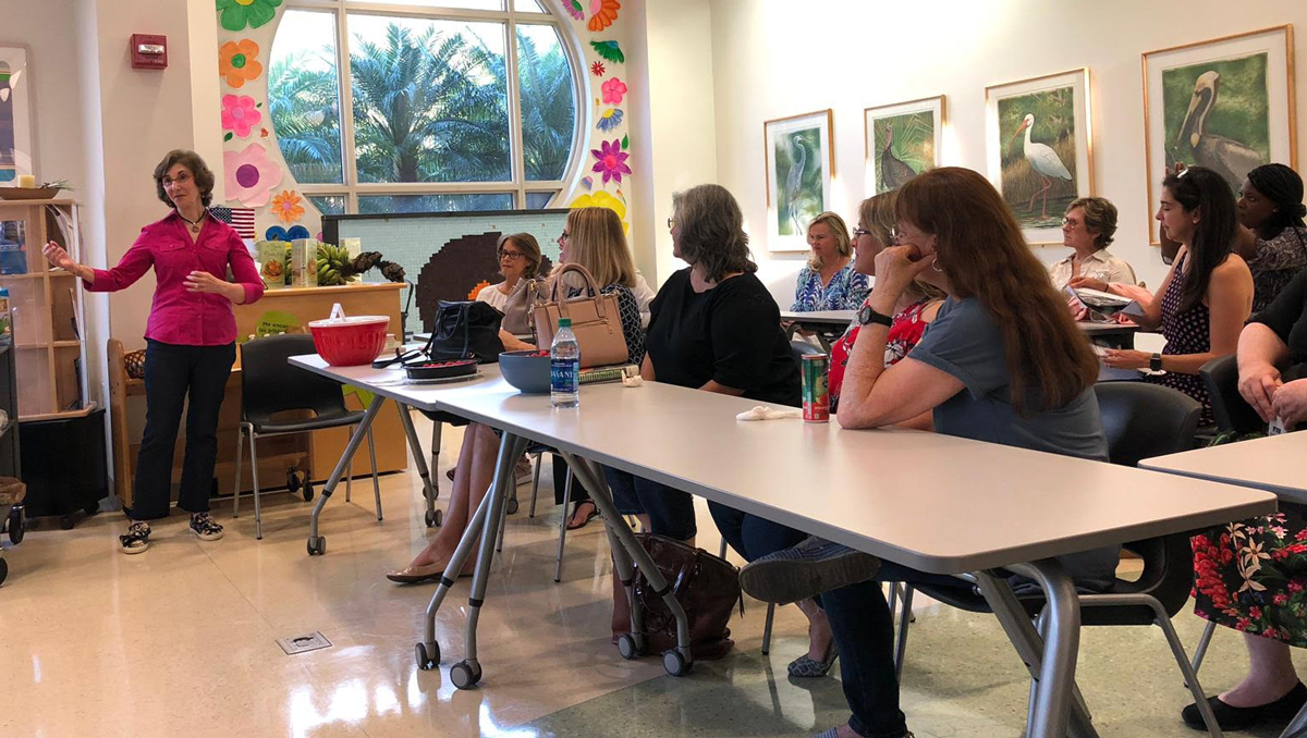 Cookbook author Linda Gassenheimer at the debut meeting