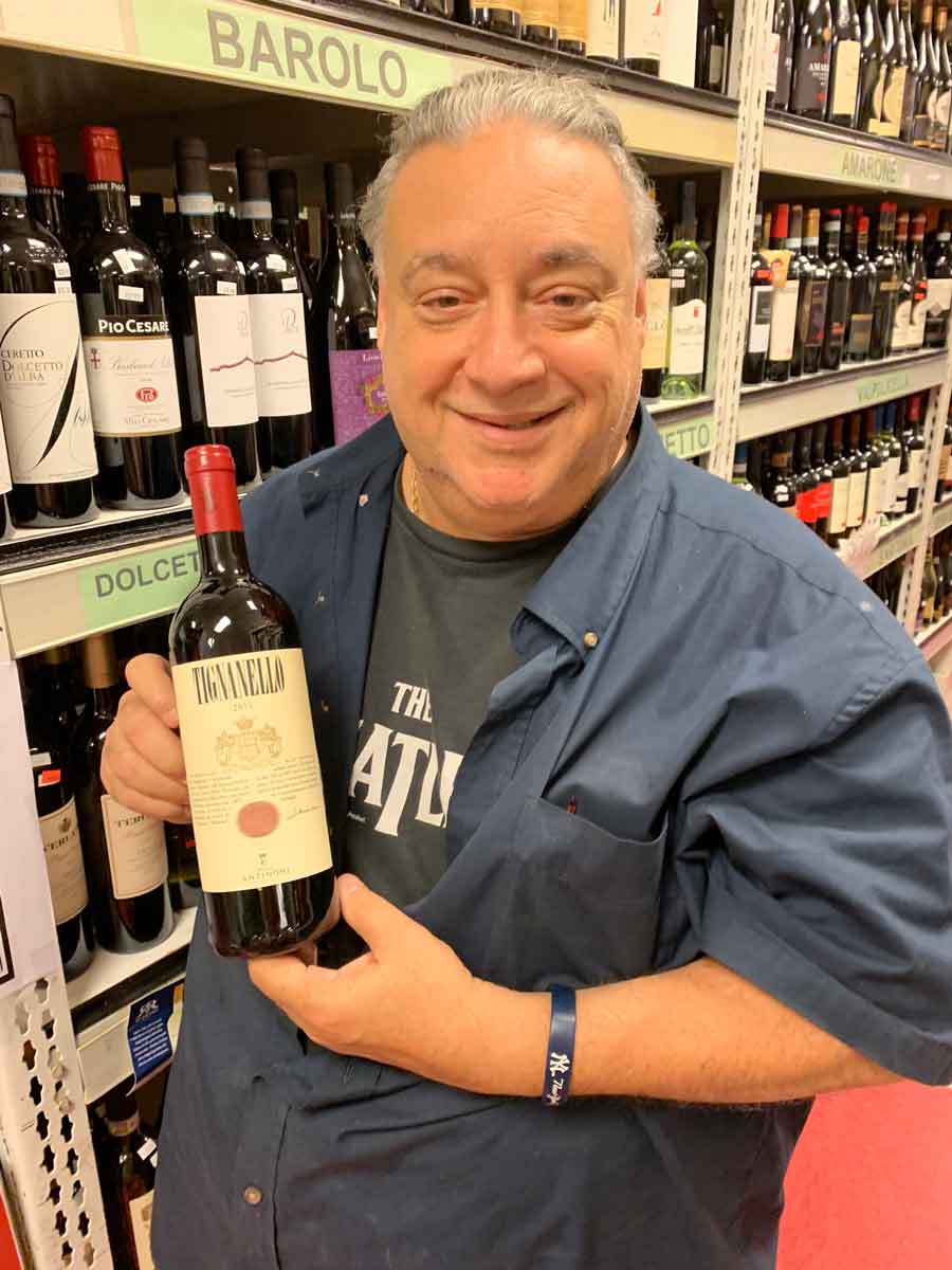 Laurenzo and a bottle of Barolo