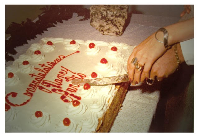 Nancy and Aurelio's Italian rum cream wedding cake