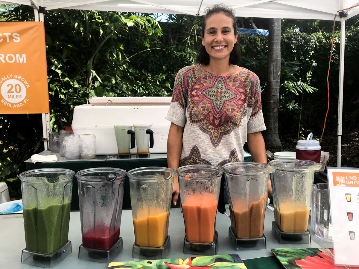 Rainbow smoothies from LNB Groves